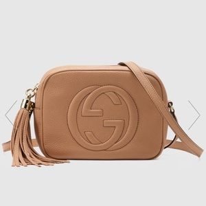 💯Authentic Gucci Soho Disco bag, beige leather